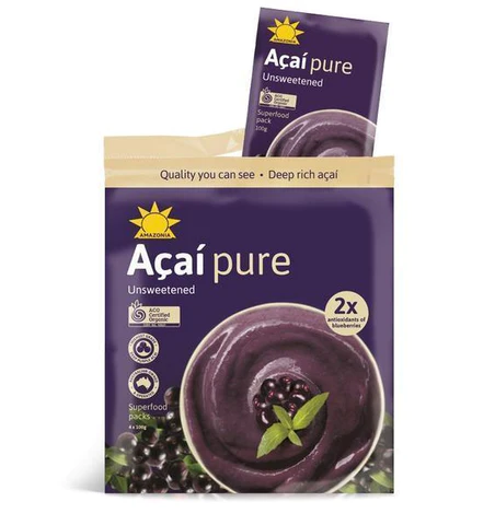 Frozen Organic Acai Puree All Natural Unsweetend 400 grams