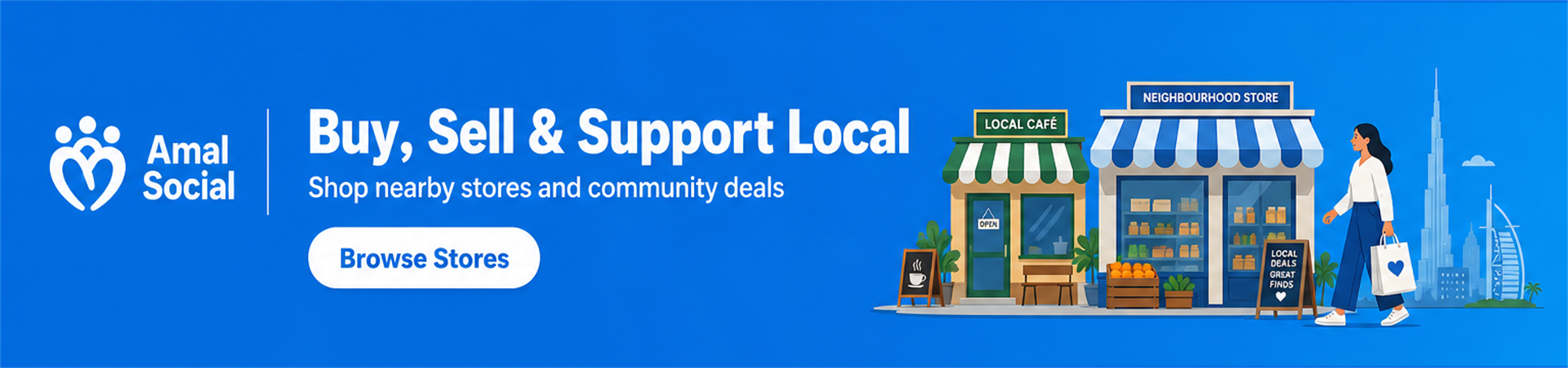 Buy, sell and support local